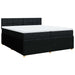Pat box spring cu saltea, negru, 200x200 cm, textil - WALTI WALTI