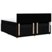 Pat box spring cu saltea, negru, 200x200 cm, textil - WALTI WALTI