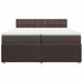 Pat box spring cu saltea, maro închis, 200x200 cm, textil - WALTI WALTI