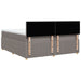 Pat box spring cu saltea, gri taupe, 200x200 cm, textil - WALTI WALTI
