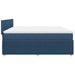 Pat box spring cu saltea, albastru, 200x200 cm, textil - WALTI WALTI
