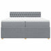 Pat box spring cu saltea, gri deschis, 200x200 cm, textil - WALTI WALTI