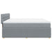 Pat box spring cu saltea, gri deschis, 200x200 cm, textil - WALTI WALTI