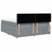 Pat box spring cu saltea, gri deschis, 200x200 cm, textil - WALTI WALTI