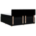 Pat box spring cu saltea, negru, 200x200 cm, textil - WALTI WALTI