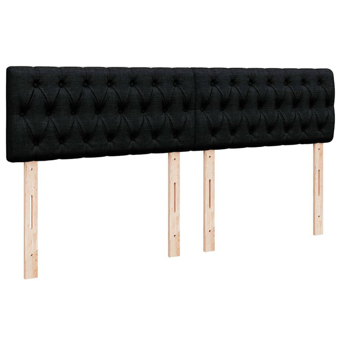 Pat box spring cu saltea, negru, 200x200 cm, textil - WALTI WALTI