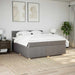 Pat box spring cu saltea, gri taupe, 200x200 cm, textil - WALTI WALTI