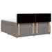 Pat box spring cu saltea, gri taupe, 200x200 cm, textil - WALTI WALTI