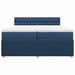Pat box spring cu saltea, albastru, 200x200 cm, textil - WALTI WALTI