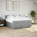 Pat box spring cu saltea, gri deschis, 200x200 cm, textil - WALTI WALTI