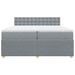 Pat box spring cu saltea, gri deschis, 200x200 cm, textil - WALTI WALTI