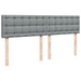 Pat box spring cu saltea, gri deschis, 200x200 cm, textil - WALTI WALTI