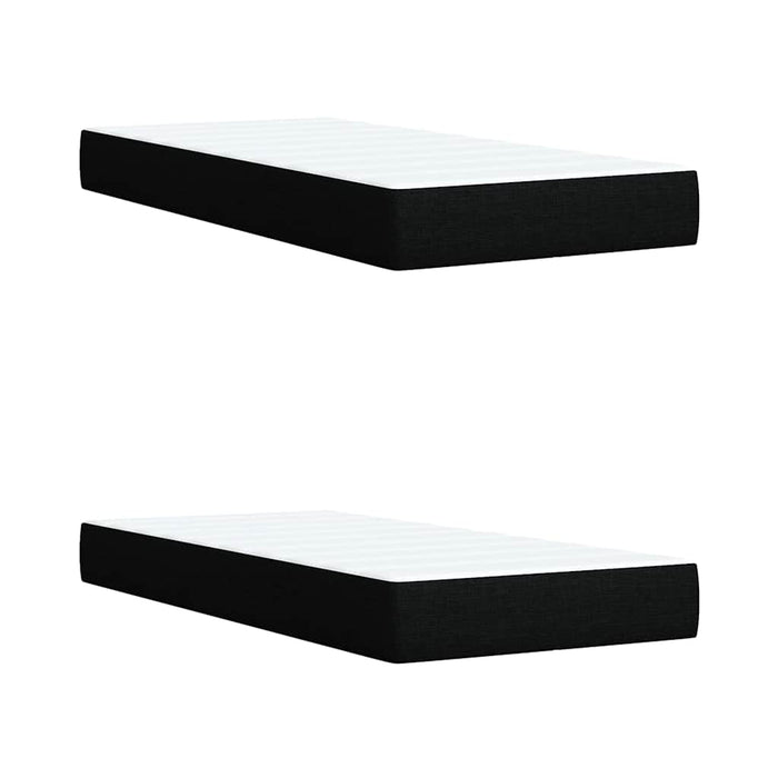 Pat box spring cu saltea, negru, 200x200 cm, textil - WALTI WALTI