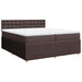 Pat box spring cu saltea, maro închis, 200x200 cm, textil - WALTI WALTI