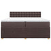 Pat box spring cu saltea, maro închis, 200x200 cm, textil - WALTI WALTI
