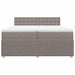 Pat box spring cu saltea, gri taupe, 200x200 cm, textil - WALTI WALTI