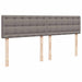 Pat box spring cu saltea, gri taupe, 200x200 cm, textil - WALTI WALTI
