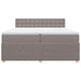 Pat box spring cu saltea, gri taupe, 200x200 cm, textil - WALTI WALTI