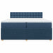 Pat box spring cu saltea, albastru, 200x200 cm, textil - WALTI WALTI