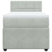 Pat continental cu saltea, gri deschis, 80x200 cm, catifea - WALTI WALTI