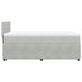 Pat continental cu saltea, gri deschis, 80x200 cm, catifea - WALTI WALTI