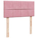 Pat box spring cu saltea, roz, 80x200 cm, catifea - WALTI WALTI