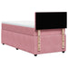 Pat box spring cu saltea, roz, 80x200 cm, catifea - WALTI WALTI