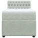 Pat continental cu saltea, gri deschis, 80x200 cm, catifea - WALTI WALTI
