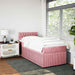 Pat box spring cu saltea, roz, 80x200 cm, catifea - WALTI WALTI