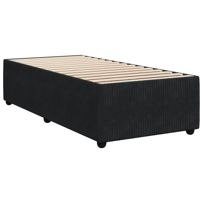 Pat box spring cu saltea, negru, 80x200 cm, catifea - WALTI WALTI