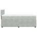 Pat box spring cu saltea, gri deschis, 90x190 cm, catifea - WALTI WALTI
