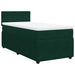 Pat box spring cu saltea, verde închis, 90x190 cm, catifea - WALTI WALTI