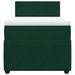 Pat box spring cu saltea, verde închis, 90x190 cm, catifea - WALTI WALTI
