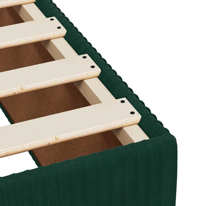 Pat box spring cu saltea, verde închis, 90x190 cm, catifea - WALTI WALTI