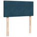 Pat box spring cu saltea, albastru, 90x190 cm, catifea - WALTI WALTI
