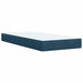 Pat box spring cu saltea, albastru, 90x190 cm, catifea - WALTI WALTI