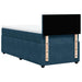 Pat box spring cu saltea, albastru, 90x190 cm, catifea - WALTI WALTI