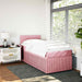 Pat box spring cu saltea, roz, 90x190 cm, catifea - WALTI WALTI