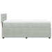 Pat box spring cu saltea, gri deschis, 90x190 cm, catifea - WALTI WALTI