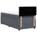 Pat box spring cu saltea, gri închis, 90x190 cm, catifea - WALTI WALTI