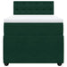 Pat box spring cu saltea, verde închis, 90x190 cm, catifea - WALTI WALTI