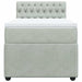 Pat box spring cu saltea, gri deschis, 90x190 cm, catifea - WALTI WALTI