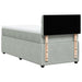 Pat box spring cu saltea, gri deschis, 90x190 cm, catifea - WALTI WALTI