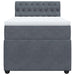 Pat box spring cu saltea, gri închis, 90x190 cm, catifea - WALTI WALTI