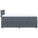 Pat box spring cu saltea, gri închis, 90x190 cm, catifea - WALTI WALTI