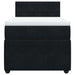 Pat box spring cu saltea, negru, 90x190 cm, catifea - WALTI WALTI