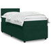 Pat box spring cu saltea, verde închis, 90x190 cm, catifea - WALTI WALTI