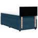 Pat box spring cu saltea, albastru, 90x190 cm, catifea - WALTI WALTI