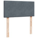 Pat box spring cu saltea, gri închis, 90x200 cm, catifea - WALTI WALTI