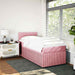 Pat box spring cu saltea, roz, 90x200 cm, catifea - WALTI WALTI